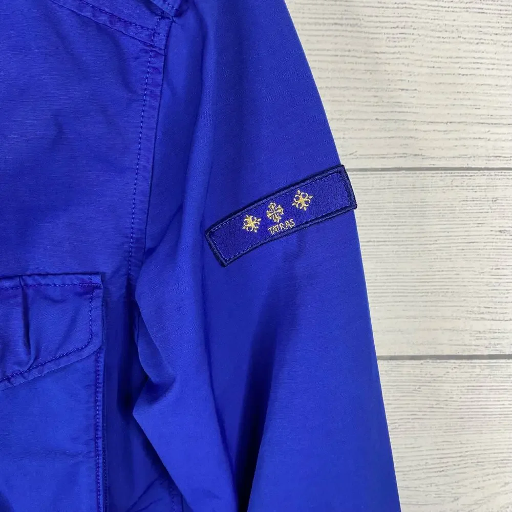 Tatras Women Aurora Hooded Military Utility Jacket Blue Small Medium Minimal Fit